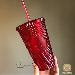 Starbucks Red Bling Studded Cup Tumbler Grande 2020 Europe Holiday Exclusive